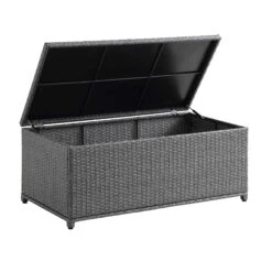 Granchester 120cm Rattan Storage Box, Grey 15 Granchester 120cm Rattan Storage Box, Grey -Entreprise Cc Shop OD TRUNK 8047 DARKGREY WB3