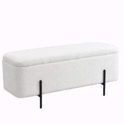 Jed Ecru Boucle 120cm Large Storage Ottoman Bench 17 Jed Ecru Boucle 120cm Large Storage Ottoman Bench -Entreprise Cc Shop OTTO 2245 ECRUBOUCLE WB2