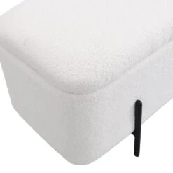 Jed Ecru Boucle 120cm Large Storage Ottoman Bench 21 Jed Ecru Boucle 120cm Large Storage Ottoman Bench -Entreprise Cc Shop OTTO 2245 ECRUBOUCLE detail1