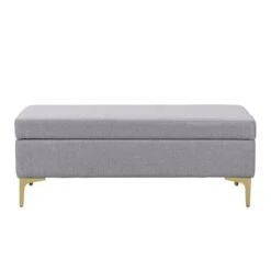 Haven Grey Fabric 120cm Large Storage Ottoman Bench -Entreprise Cc Shop OTTO 2510 GREYFAB WB1