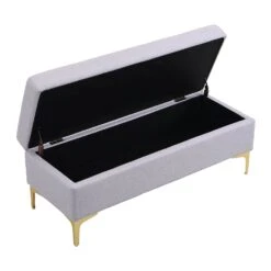 Haven Grey Fabric 120cm Large Storage Ottoman Bench -Entreprise Cc Shop OTTO 2510 GREYFAB WB3