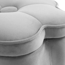 Pollie Grey Velvet Storage Stool -Entreprise Cc Shop POUF 291 GREY VEL detail1