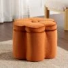 Pollie Orange Velvet Storage Stool 1 Pollie Orange Velvet Storage Stool -Entreprise Cc Shop POUF 291 ORANGE VEL main