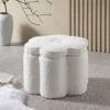Pollie White Teddy Boucle Storage Stool -Entreprise Cc Shop POUF 291 WHITE TEDDY main