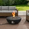 Round Outdoor Charred Wood Effect Concrete Gas Fire Bowl 1 Round Outdoor Charred Wood Effect Concrete Gas Fire Bowl -Entreprise Cc Shop PTHR HL 03 BLACK main