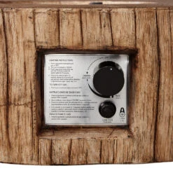 Round Outdoor Gas Fire Bowl Rustic Wood Effect 17 Round Outdoor Gas Fire Bowl Rustic Wood Effect -Entreprise Cc Shop PTHR HL 04 WOOD 6