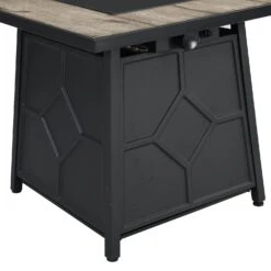Square Outdoor 30" X 30"40,000BTUs Real Concrete Fire Pit Table -Entreprise Cc Shop PTHR HL 06 GREYBLACK detail1