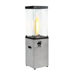 Freestanding 1.5 M Tall Real Concrete Patio Heater 40,000 BTUs -Entreprise Cc Shop PTHR HL 07 2