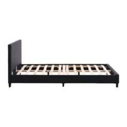 URSA Black PU Leather Bed Frame With LED On Footend 15 URSA Black PU Leather Bed Frame With LED On Footend -Entreprise Cc Shop SF804BLACK 3