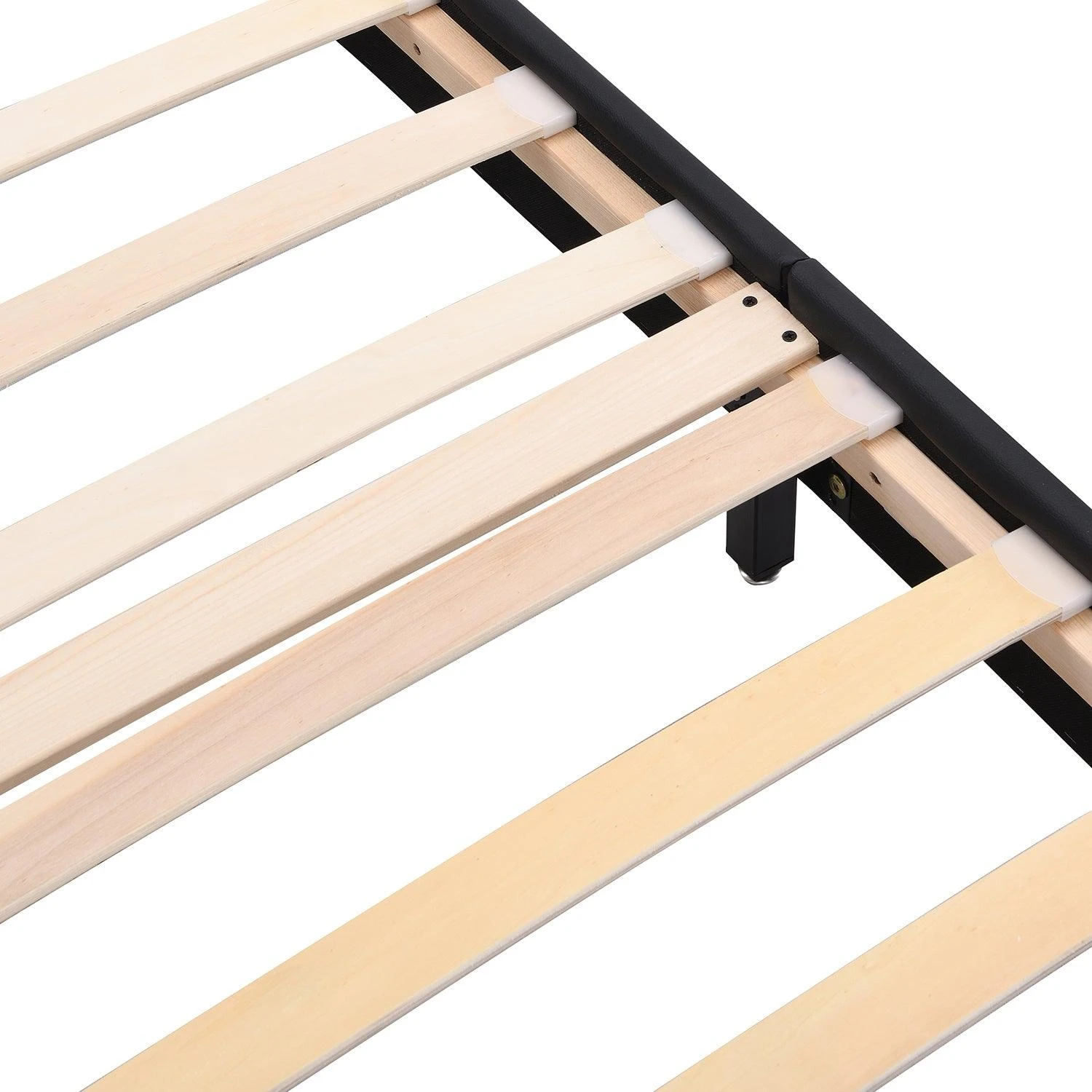 URSA Black PU Leather Bed Frame With LED On Footend 10 URSA Black PU Leather Bed Frame With LED On Footend - Image 8