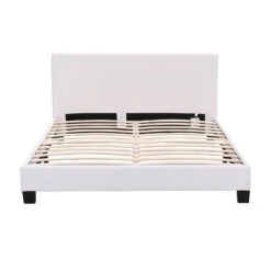 URSA White PU Leather Bed Frame With LED On Footend 15 URSA White PU Leather Bed Frame With LED On Footend -Entreprise Cc Shop SF804WHITE 2