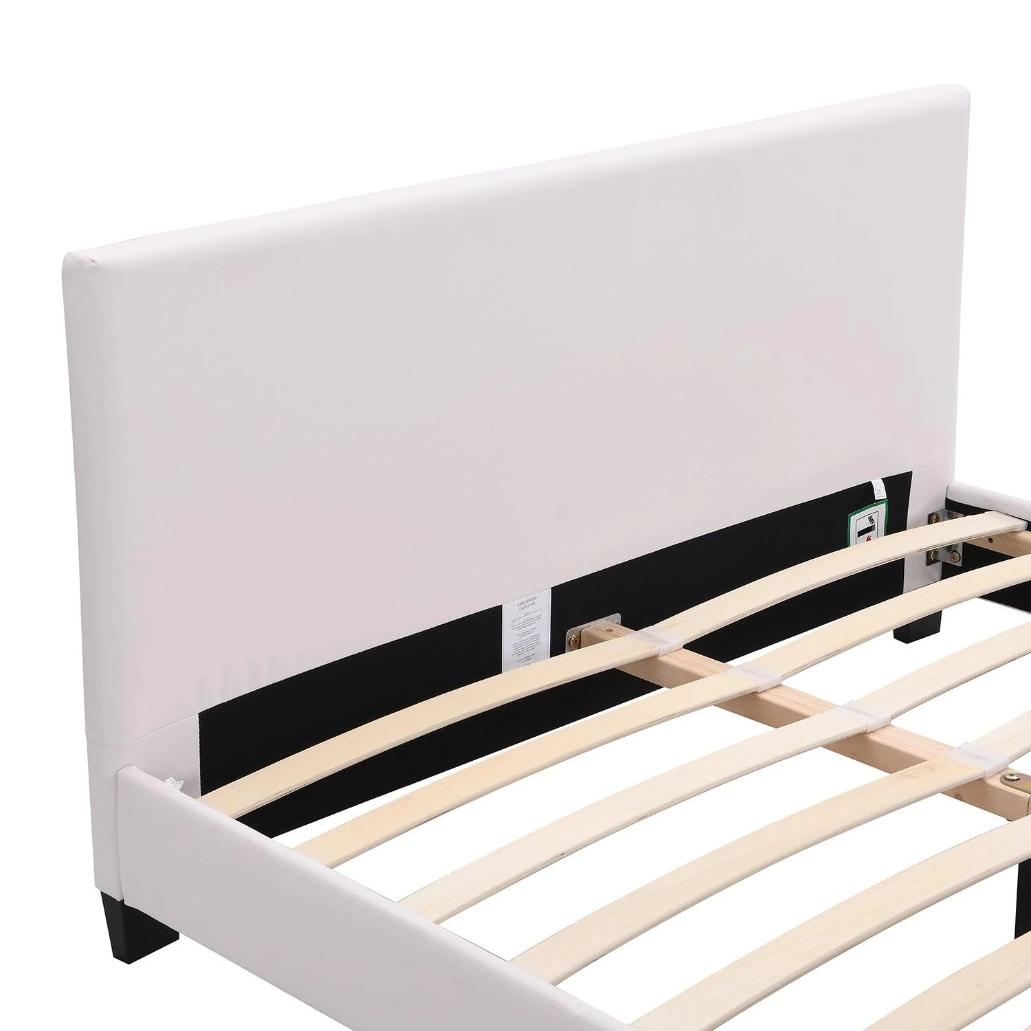 URSA White PU Leather Bed Frame With LED On Footend 9 URSA White PU Leather Bed Frame With LED On Footend - Image 7