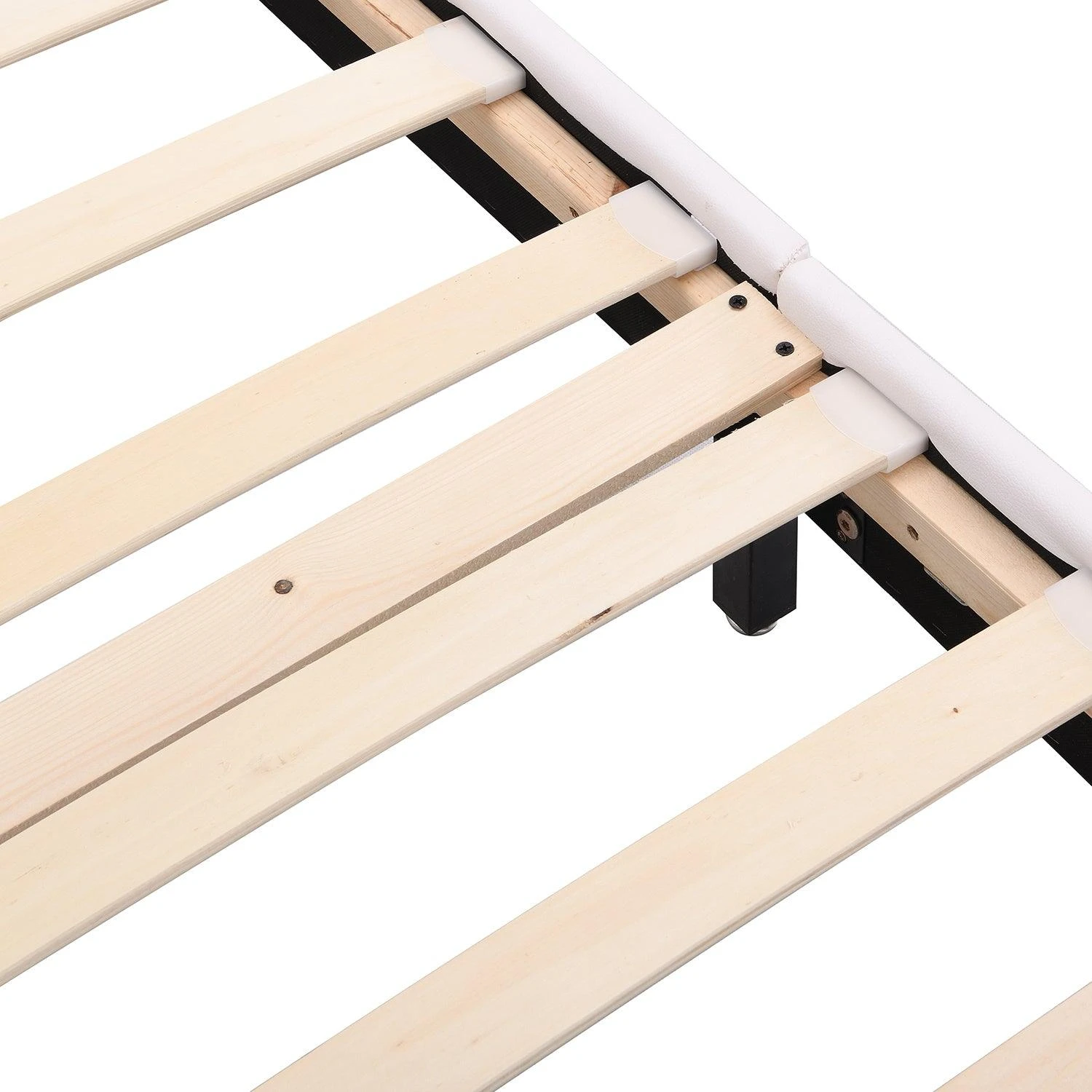 URSA White PU Leather Bed Frame With LED On Footend 10 URSA White PU Leather Bed Frame With LED On Footend - Image 8