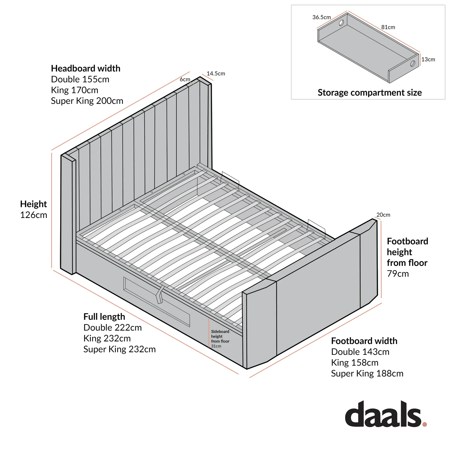 Wilton Champagne Velvet Ottoman TV Bed 8 Wilton Champagne Velvet Ottoman TV Bed - Image 7