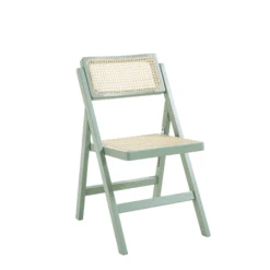 Frances Set Of 2 Folding Cane Rattan Chairs, Mint -Entreprise Cc Shop XN 2054 SAGE GIF compressed