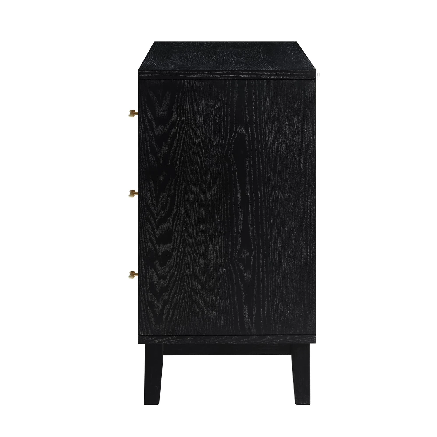 Bianca Chip Carved 3 Drawer Chest, Antique Bronze & Black 11 Bianca Chip Carved 3 Drawer Chest, Antique Bronze & Black - Image 9