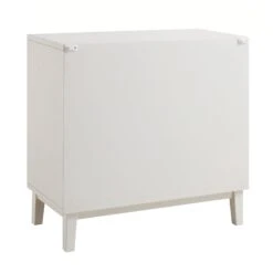 Bianca Chip Carved 3 Drawer Chest, Sand Beige & Ivory -Entreprise Cc Shop XXCOD 008 TAUPE WHITE WB5