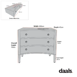 Thalia Concave Chest Of Drawers, Washed White -Entreprise Cc Shop XXCOD 023 WHITEWASH 1 1