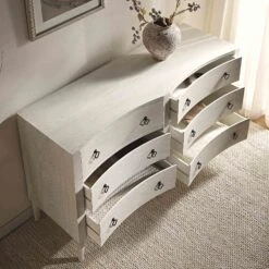 Thalia Concave Double Chest Of Drawers, Washed White 17 Thalia Concave Double Chest Of Drawers, Washed White -Entreprise Cc Shop XXCOD 024 WHITEWASH scene2