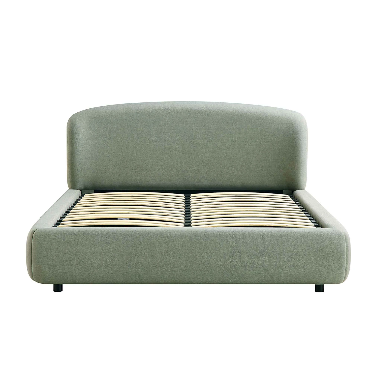 Constance Winged Headboard Ottoman Storage Bed, Olive Linen 9 Constance Winged Headboard Ottoman Storage Bed, Olive Linen - Image 7