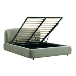 Constance Winged Headboard Ottoman Storage Bed, Olive Linen 26 Constance Winged Headboard Ottoman Storage Bed, Olive Linen -Entreprise Cc Shop ZD 2182 OLIVE LIN WB4