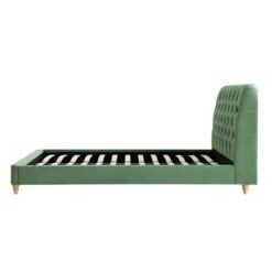 Leamington Deep-Buttoned Upholstered Bed, Meadow Green Velvet 23 Leamington Deep-Buttoned Upholstered Bed, Meadow Green Velvet -Entreprise Cc Shop ZX 1063 CUCU VEL WB4