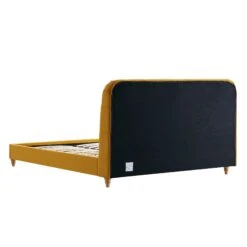 Leamington Deep-Buttoned Upholstered Bed, Turmeric Yellow Velvet -Entreprise Cc Shop ZX 1063 MUST VEL WB5
