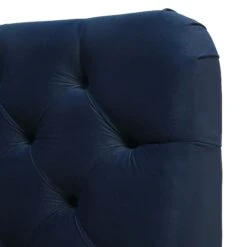 Leamington Deep-Buttoned Upholstered Bed, Midnight Blue Velvet -Entreprise Cc Shop ZX 1063 NAVY VEL detail2