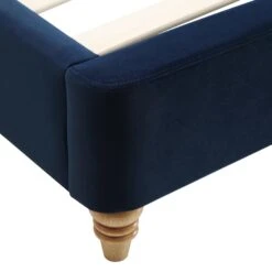Leamington Deep-Buttoned Upholstered Bed, Midnight Blue Velvet -Entreprise Cc Shop ZX 1063 NAVY VEL detail3