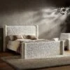 Galerie Beige Boucle Pillar Upholstered Bed -Entreprise Cc Shop ZX 2180 BEIGE BOUCLE D main