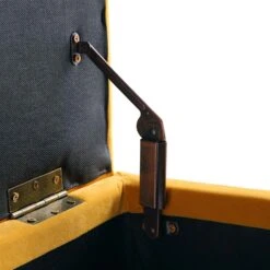 Leamington Deep-Buttoned Ottoman Storage Bench, Turmeric Yellow Velvet 23 Leamington Deep-Buttoned Ottoman Storage Bench, Turmeric Yellow Velvet -Entreprise Cc Shop ZX 2183 MUST VEL detail2