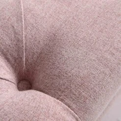 Leamington Deep-Buttoned Ottoman Storage Bench, Rosewater Pink Fabric -Entreprise Cc Shop ZX 2183 PALEPINK FAB detail1