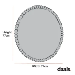 Luna Round Bobbin Wall Mirror 77 X 77 Cm, Washed White 13 Luna Round Bobbin Wall Mirror 77 X 77 Cm, Washed White -Entreprise Cc Shop dimensional drawings NOV 2022 MIRR 083